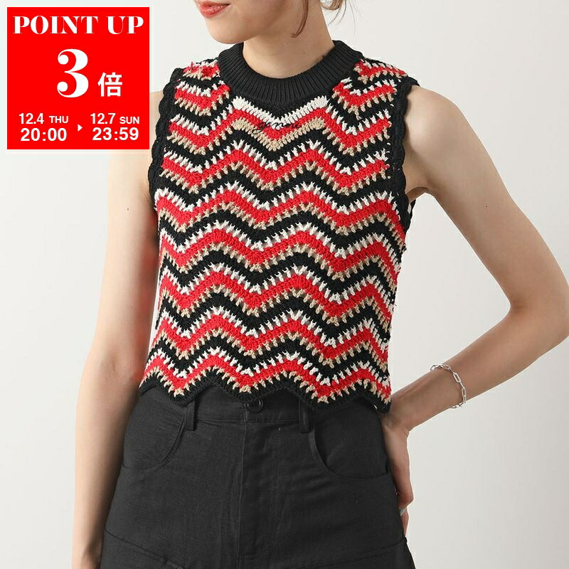 楽天市場】GANNI ガニー タンクトップ Melange Knit Sleeveless Top