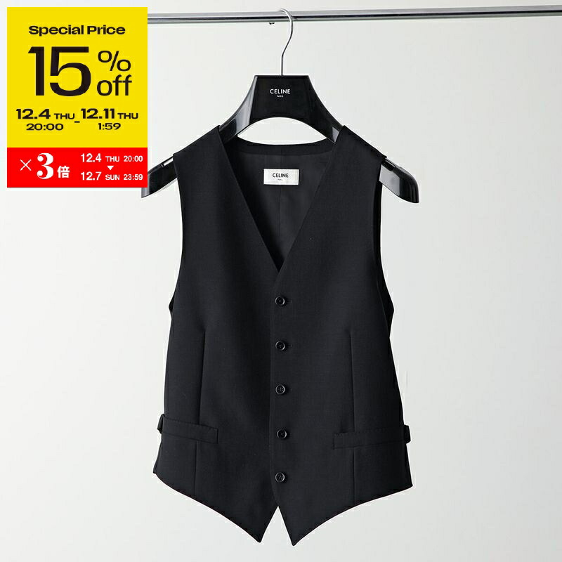 楽天市場】CELINE セリーヌ ベスト 2ADCK823Y.38NO メンズ ジレ ウール
