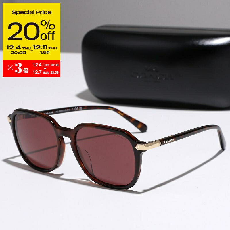 楽天市場】コーチ サングラス 度付き対応 HC8077F 515668 54 パープル