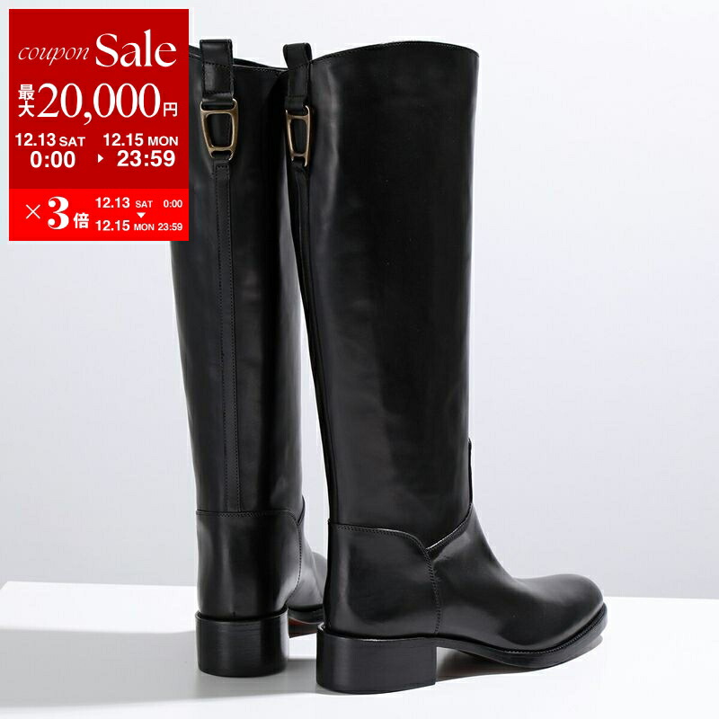 SARTOREサルトル　シングルストラップレザー ロングブーツ サルトル SARTORE ラウンドトウチャンキーヒールロングブーツ