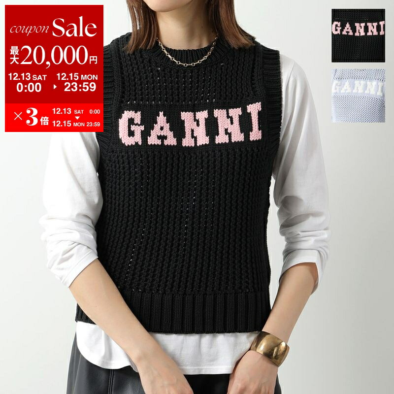 楽天市場】GANNI ガニー ニットベスト Graphic V-neck Vest K1776 2562