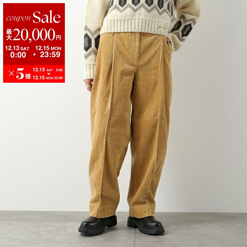 楽天市場】GANNI ガニー カーブパンツ Washed Cotton Canvas