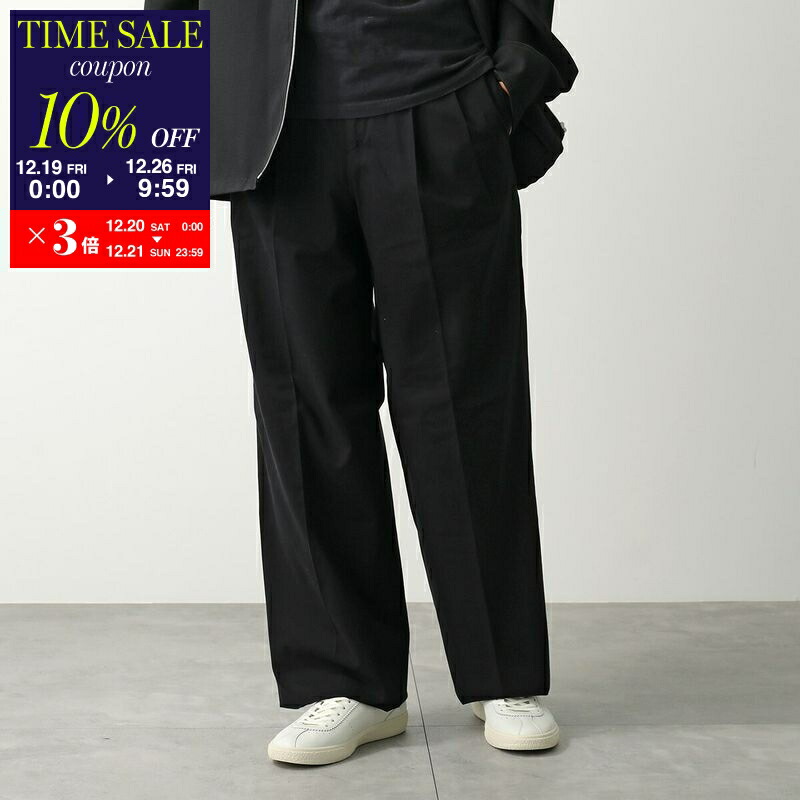 美品/CELINE/ロゴスタッズ スリットパンツ/34/BLACK CELINE直営