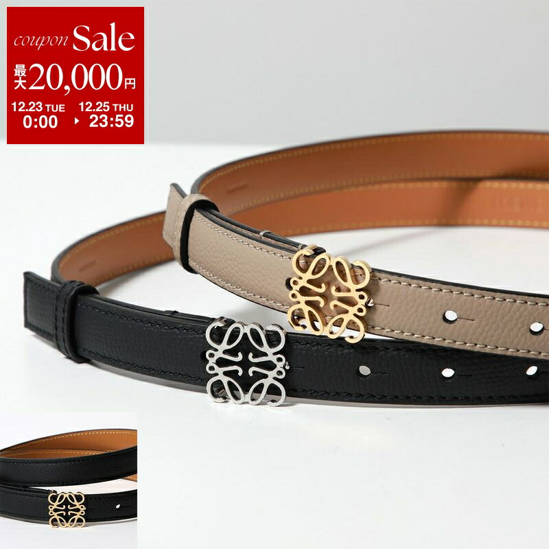 LOEWE ロエベ　ベルト　アナグラム　リバーシブル　ロゴ金具　ブラウン　レザー LOEWE ロエベ ベルト アナグラム リバーシブル ロゴ金具 ブラウン
