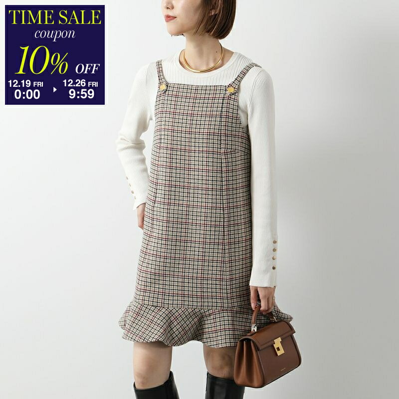 楽天市場】GANNI ガニー ワンピース Seersucker Check Gathered U-neck