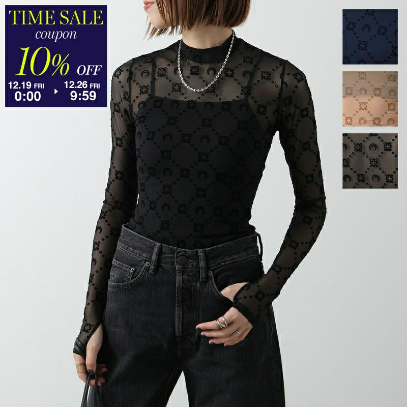 Marine Serre マリーンセル　モノグラムメッシュトップス MARINE SERRE（マリーンセル） マリーン セル ロンT カットソー