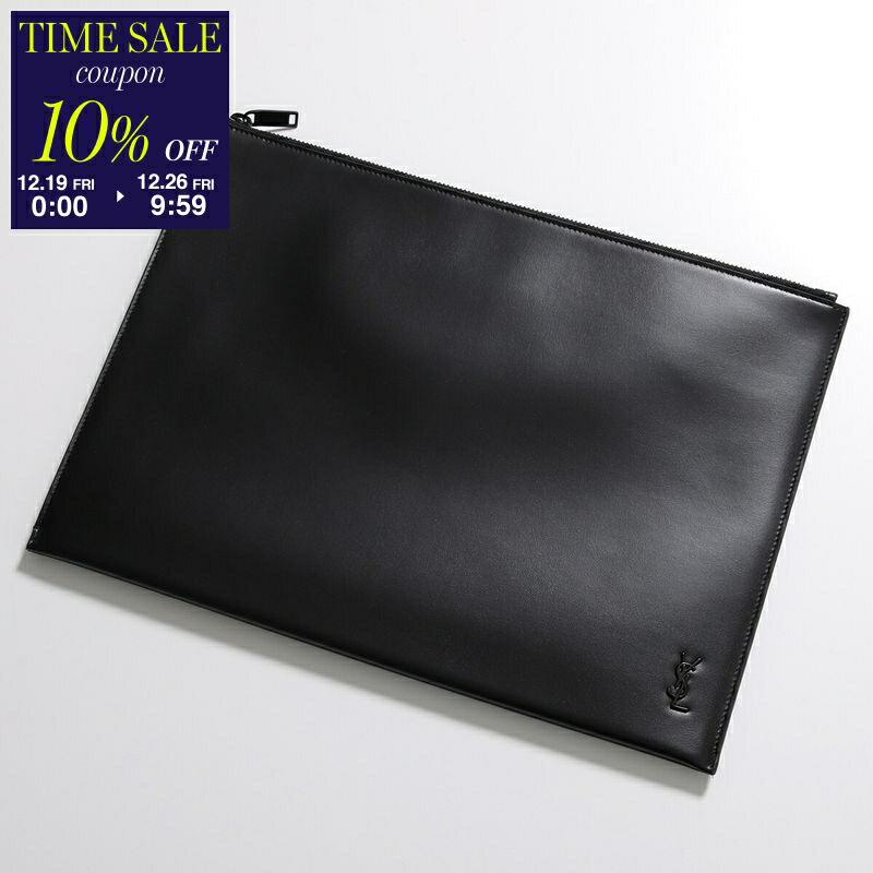 美品 サンローラン カサンドラ クラッチバッグ セカンドバッグ ブラック SAINT LAURENT サンローラン クラッチバッグ 683827 1JB0E メンズ