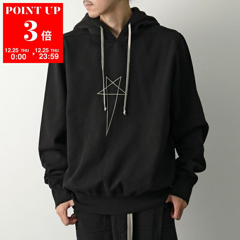 Owenslab リックオウエンスRickOwensレザーレイヤードパーカーXS JASON HOODIE（f 09 black） | Rick Owens DRKSHDW(リックオウエンス