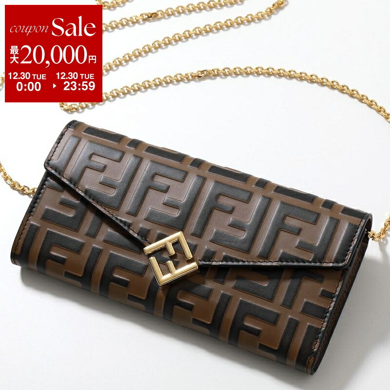 Fendi　2WAY　二つ折り財布 　チェーンバッグ　ショルダーバッグ黒/茶 楽天市場】【美品】 フェンディ チェーンウォレット グラフィ ズッカ