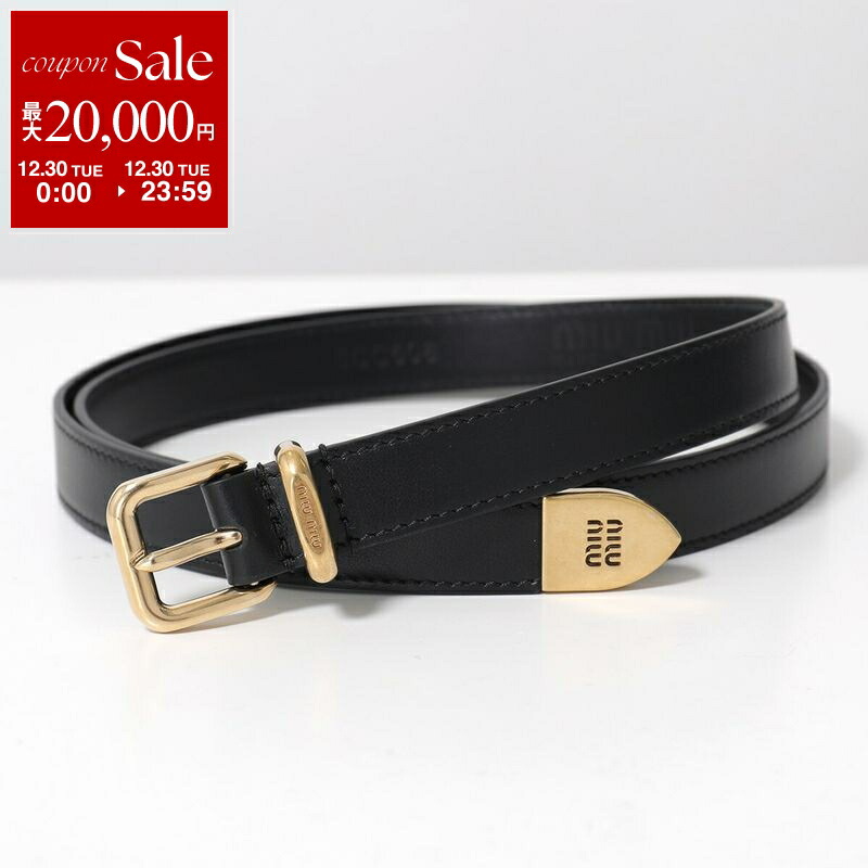 miu miu 牛革 ベルト 5CC536_2AlX_F0005 Tobacco Leather Belt | Miu Miu