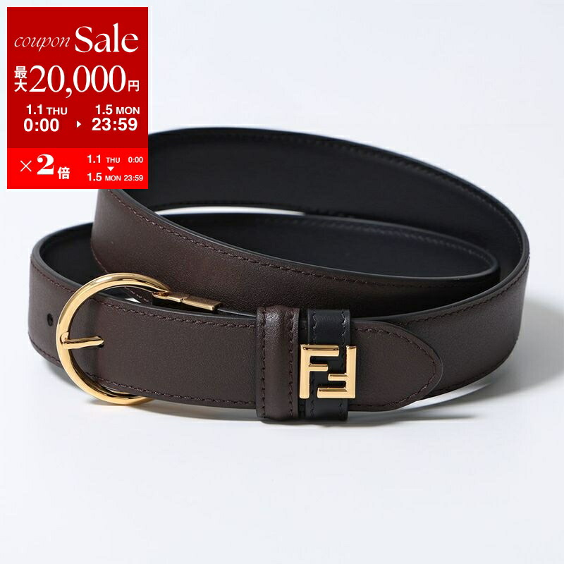 FENDI フェンディ エフイズ ロゴバックル ハードレザー FF ベルト FENDI フェンディ エフイズ ロゴバックル ハードレザー FF ベルト
