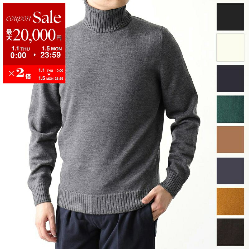 美品 crusiani クルチアーニ タートルネックニット リブニット ウール CRUCIANI（クルチアーニ） タートルネックニット CU2707 グレー サイズ