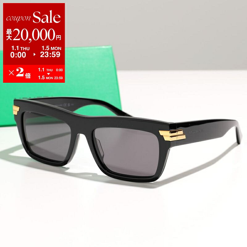 bottega veneta サングラス 平野紫耀着用 BOTTEGA VENETA ロゴ Bolt スクエア サングラス (BOTTEGA