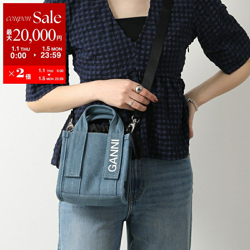 アイリン GANNI ガニー キルティング ボディバッグ ショルダーバッグ GANNI（ガニー） ショルダーバッグ Quilted Recycled Tech Small