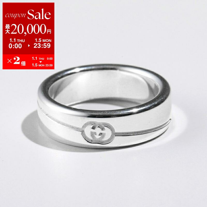 楽天市場】グッチ ダイアゴナル インターロッキングG リング シルバー