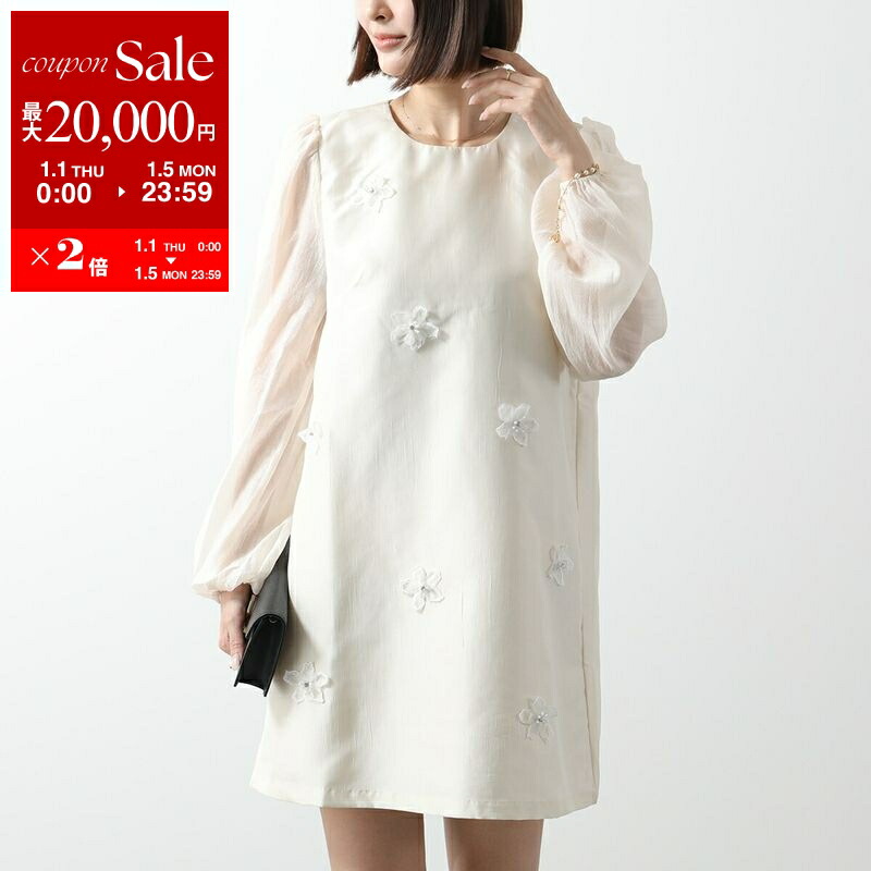 sister jane バックリボンギャザーワンピース M 総柄 ホワイト sister jane バックリボンギャザーワンピース M 総柄 ホワイト sister