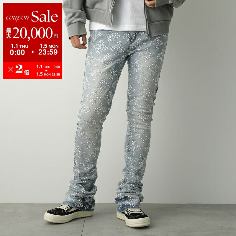 GUAPI プレミアムデニム ライトブルー 新品タグ付き グアピ GUAPI GUAPI ジーンズ Aqua Blue Icon Embellished Denim