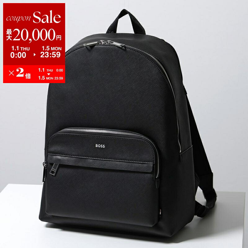 BOSS フェイクレザーバックパック BOSS フェイクレザー バックパック ロゴディテール (Hugo Boss/バック