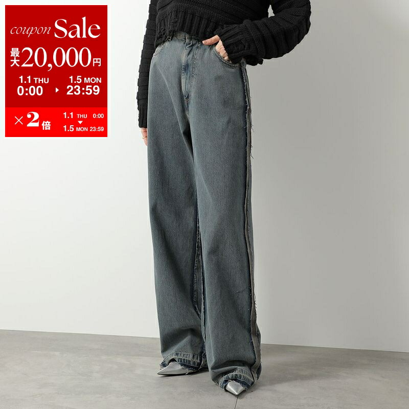 【MM6 Maison Margiela】ワイドジーンズ Men's Cotton Wide-Leg Jeans | MM6