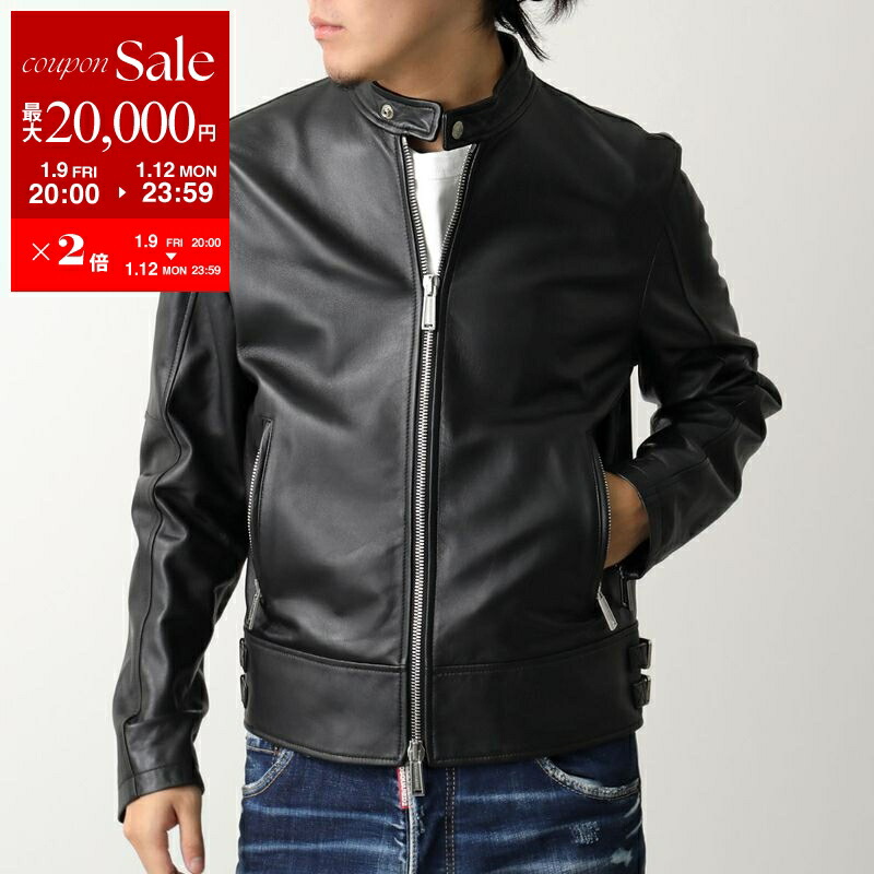 未使用タグ付 DSQUARED2 ラムレザー ライダース シングル バイカラー 2026年最新】DSQUARED2 メンズ レザージャケット・ライダースの人気