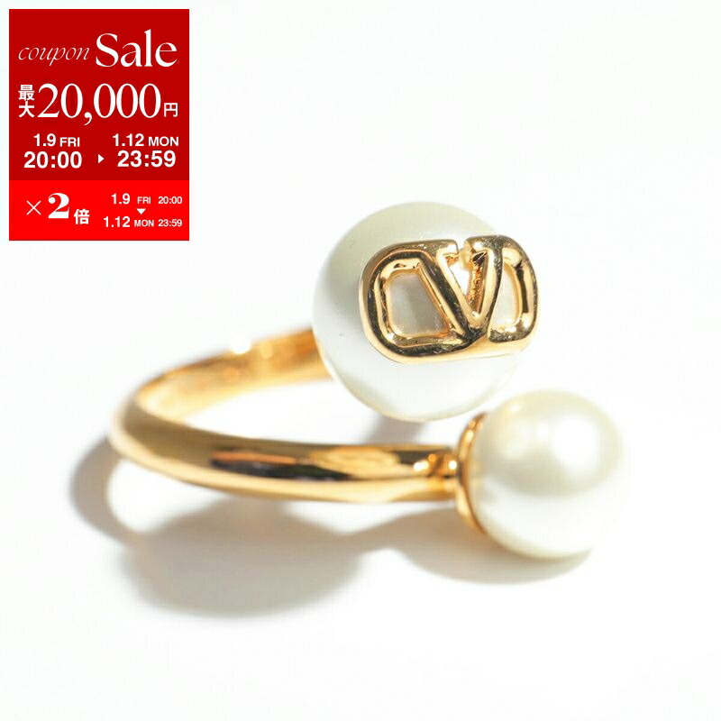 楽天市場】VALENTINO ヴァレンティノ Vlog Signature metal pearl ring