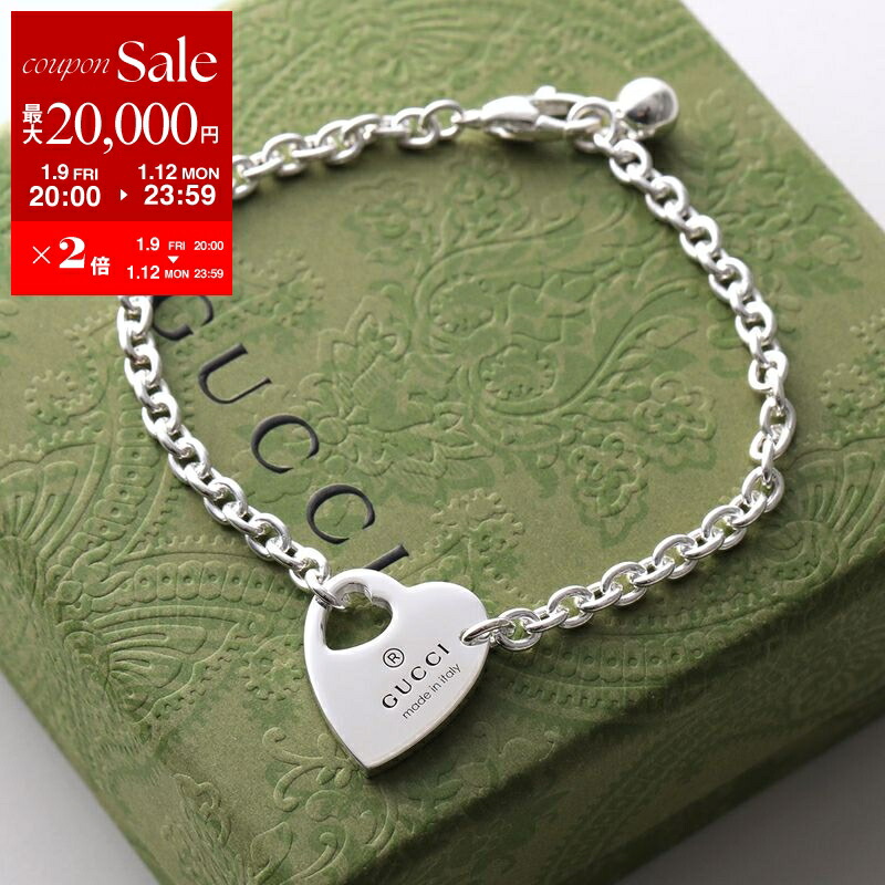 GUCCI グッチ ブレスレット 223513-J8400 ハートロゴプレート グッチ GUCCI ブレスレット 223513-J8400-8106-17 レディース ハート