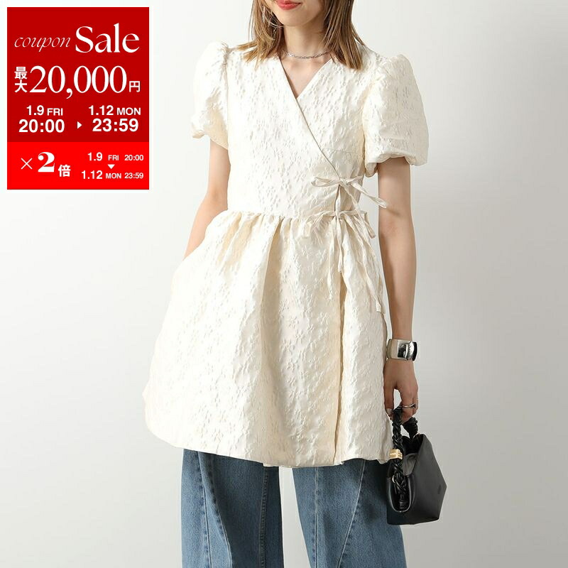 sister jane フラワージャガード膝丈ドレス グリーン ゴールド DREAM sister jane ワンピースドレス