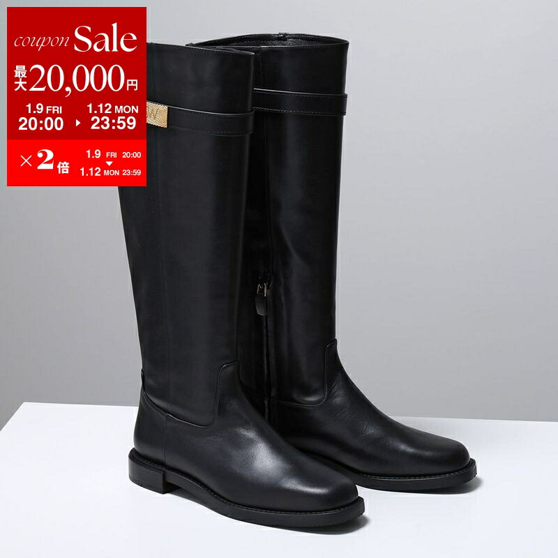 フェラガモ ガンチーニ ブーツ 長靴 レインブーツ ヒール　ダークブラウン Salvatore Ferragamo - 美品 Salvatore Ferragamo サルヴァトーレ