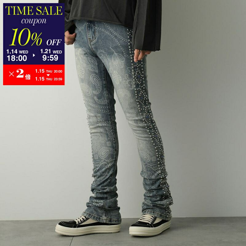 楽天市場】GUAPI グアピ フレアデニムパンツ 28-32インチ ブラック/黒