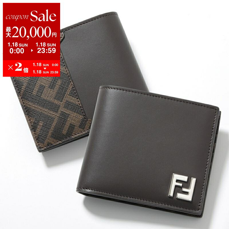 楽天市場】FENDI フェンディ 二つ折り財布 7M0281 AJF4 メンズ カード