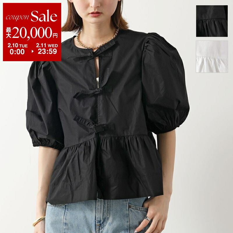 楽天市場】GANNI ガニー ブラウス 3D Jacquard Sleeveless Ribbon