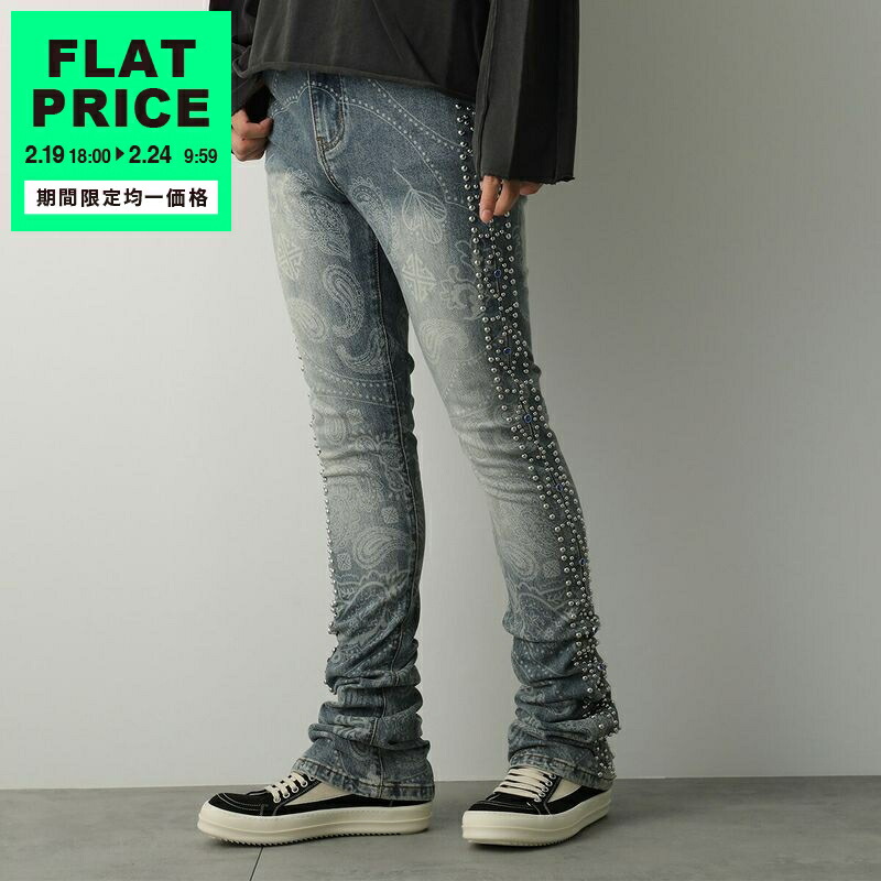 楽天市場】GUAPI グアピ フレアデニムパンツ 28-32インチ ブラック/黒