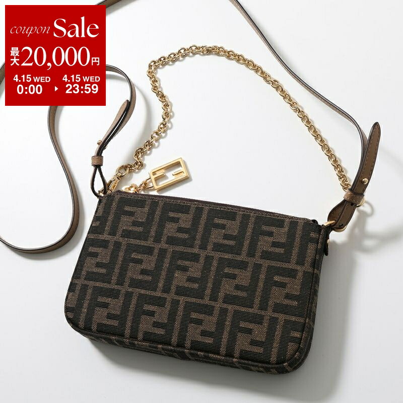【最大2万円OFFクーポン対象・4/15限定】FENDI フェンディ ショルダーバッグ BAGUETTE バゲット 8BS073 AD23 レディース スリム クラッチバッグ FF柄 鞄 F1GE3/TOBACCO-BROWN+SAND