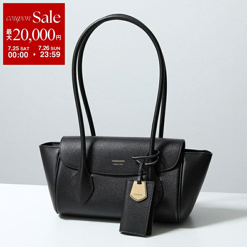 【最大2万円OFFクーポン対象・7/25～7/26限定】FERRAGAMO フェラガモ ハンドバッグ FIRENZE EW S 21 8953 773169 レディース レザー トートバッグ ロゴ 鞄 001/NERO【dc_kikaku】｜インポートセレクトmusee