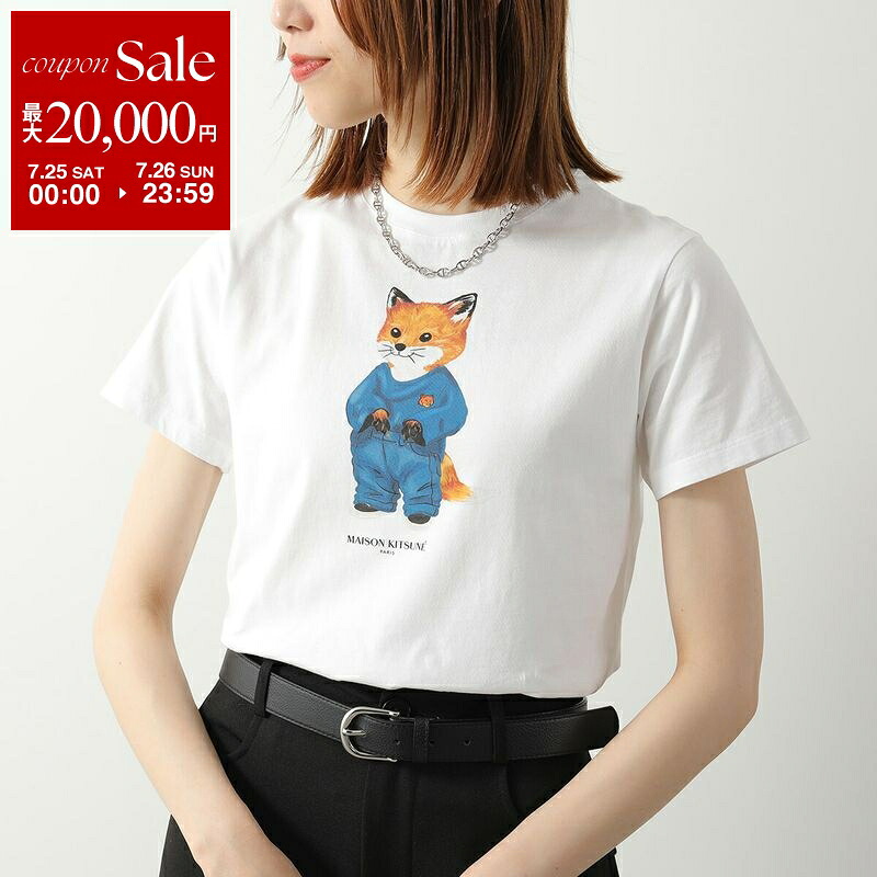 【最大2万円OFFクーポン対象・7/25~7/26限定】MAISONKITSUNEメゾンキツネキッズTシャツDRESSEDKIDDYFOXドレスドキディフォックスMQUJT01KJBIT2レディースガールズコットン半袖カットソークルーネック【dc_kikaku】