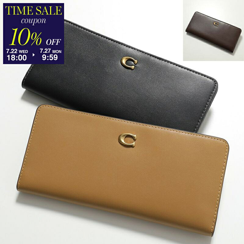 【10％OFFクーポン対象・7/22-18時～】COACH コーチ 二つ折り長財布 ESSENTIAL SKINNY WALLET エッセンシャル スキニー CZ096 レディース レザー ロゴ カラー3色【cp_ten】｜インポートセレクトmusee
