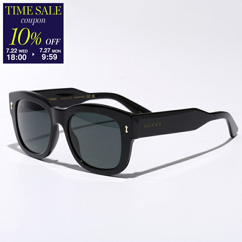 【10％OFFクーポン対象・7/22-18時～】GUCCI グッチ サングラス GG1110S メンズ ウェリントン型 セルフレーム フルリム ロゴ アイウェア 001【cp_ten】｜インポートセレクトmusee