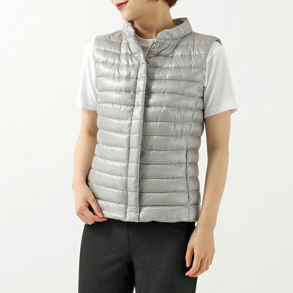 楽天市場 Herno ヘルノ Pi0601d 117 ライトダウンベスト ジレ カラー9408 ライトグレーベージュ レディース インポートセレクト Musee