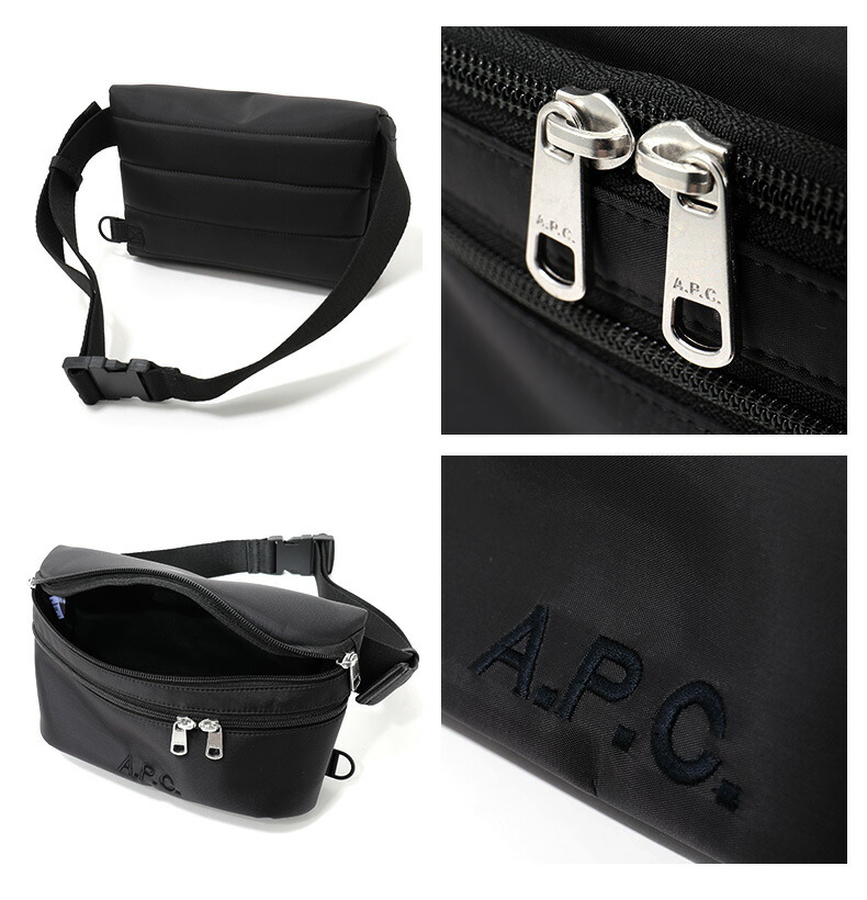 楽天市場 Apc A P C アーペーセー Paabw H6 Banane Raphael Lzz ナイロン ボディバッグ ウエストポーチ ヒップバッグ カラーnoir 鞄 メンズ インポートセレクト Musee