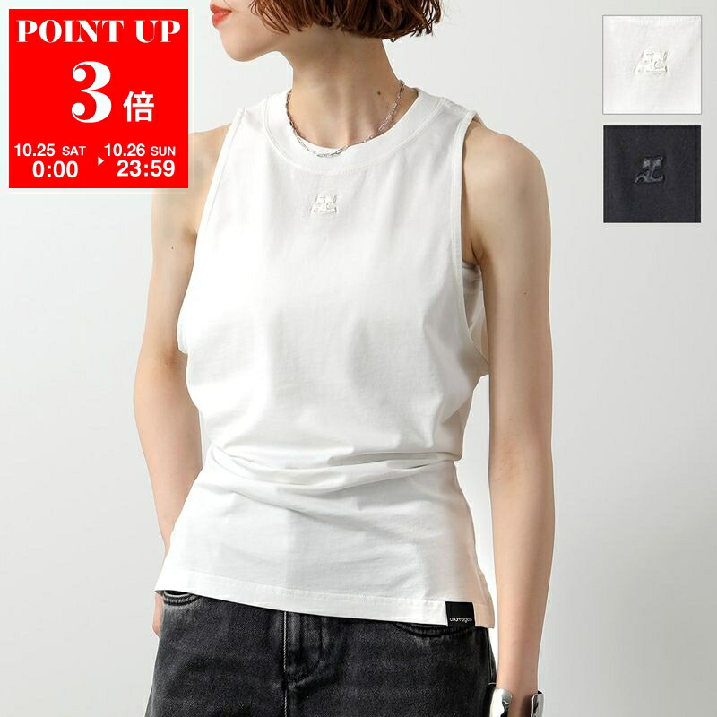 新品XS【クレージュ】CourregesロゴタンクトップRIB KNIT 楽天市場】Courreges クレージュ キャミソール POINTY RIB KNIT