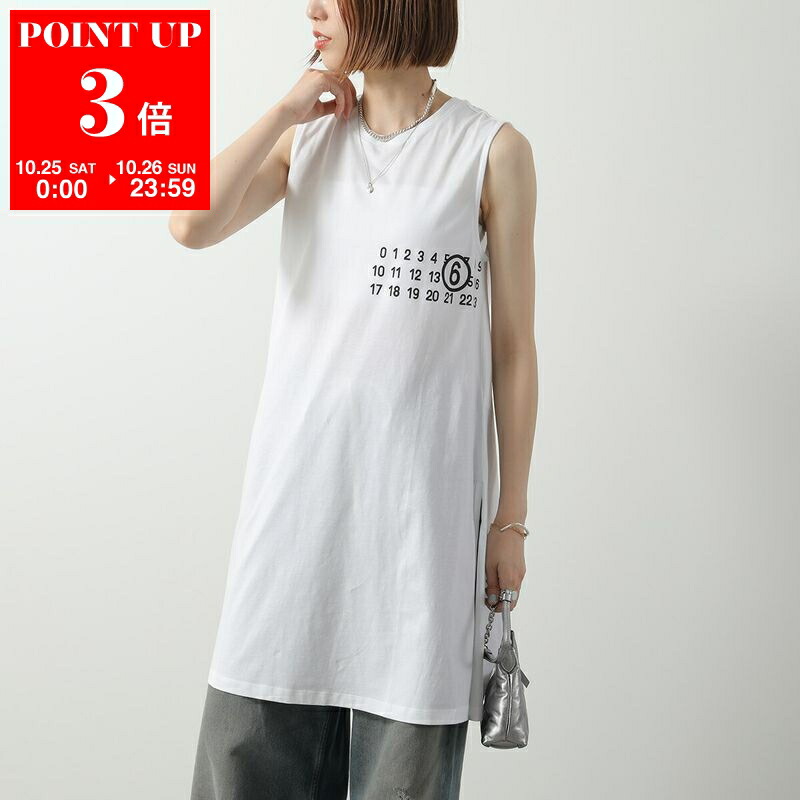 新品タグ付　MM6 メゾンマルジェラ ノースリーブトップス　ロゴ　タンクトップ 楽天市場】MM6 エムエムシックス メゾンマルジェラ タンクトップ