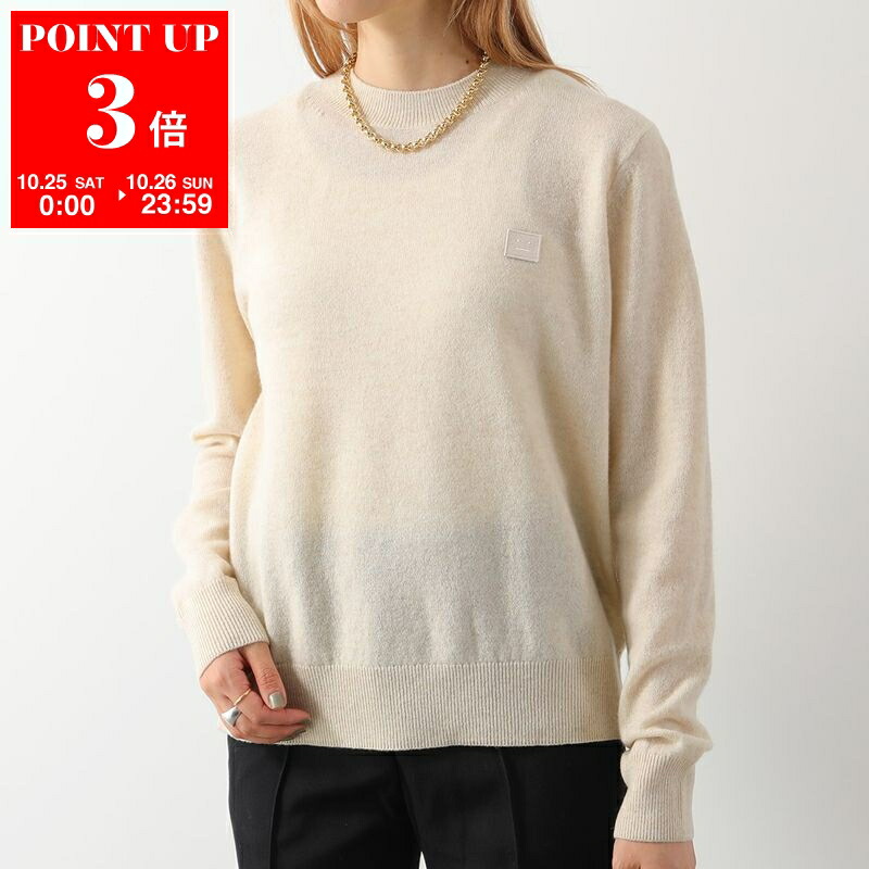 Acne Studios US M グレー/アイボリー 定番　セーター Acne Studios - Logo sweater - Charcoal Grey