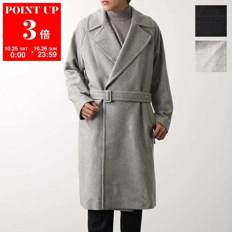 美品 イーヴォ フーデッドコート スプリングコート グレー イーヴォ HEVO HEVO ベルテッドコート OSTUNI F718 スプリング