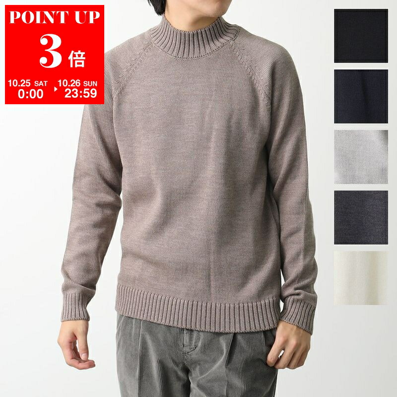 バフィー　イタリア製ニットセーター　モックネック　ザノーネ バフィー イタリア製ニットセーター モックネック ザノーネ