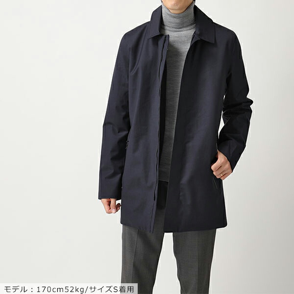 UBER ウーバー 7050 Regulatore Coat Savile TM メリノウール レギュレーターコート ステンカラーコート 中綿コート  592/DarkNavyWool メンズ｜インポートセレクト musee