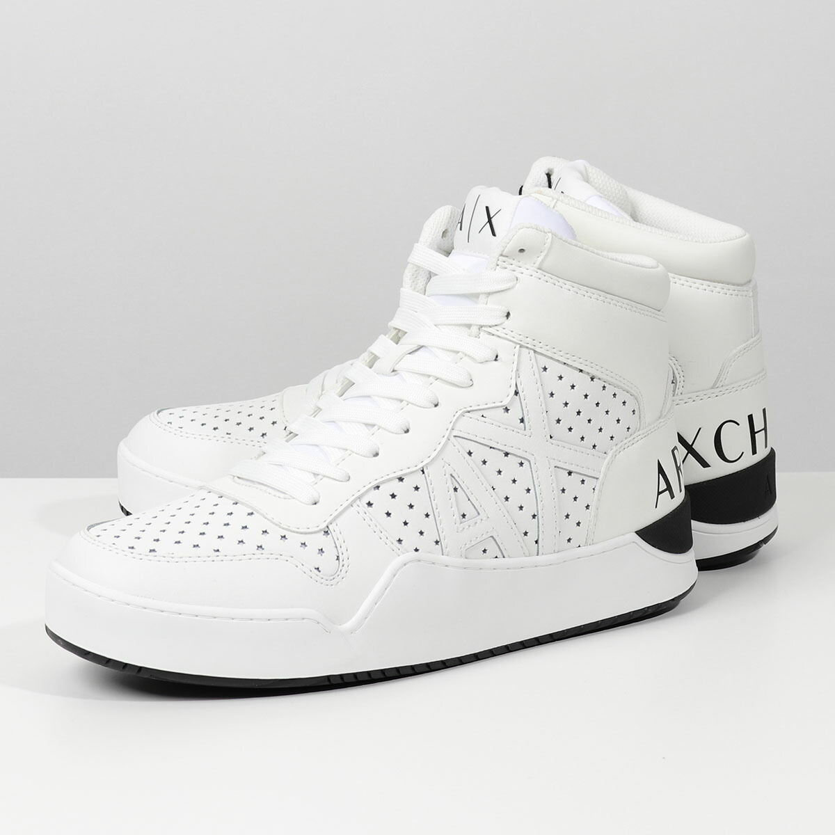 楽天市場 Armani Exchange アルマーニ エクスチェンジ Xuz003 Xv095 ハイカット スニーカー シューズ Optical White 靴 メンズ インポートセレクト Musee