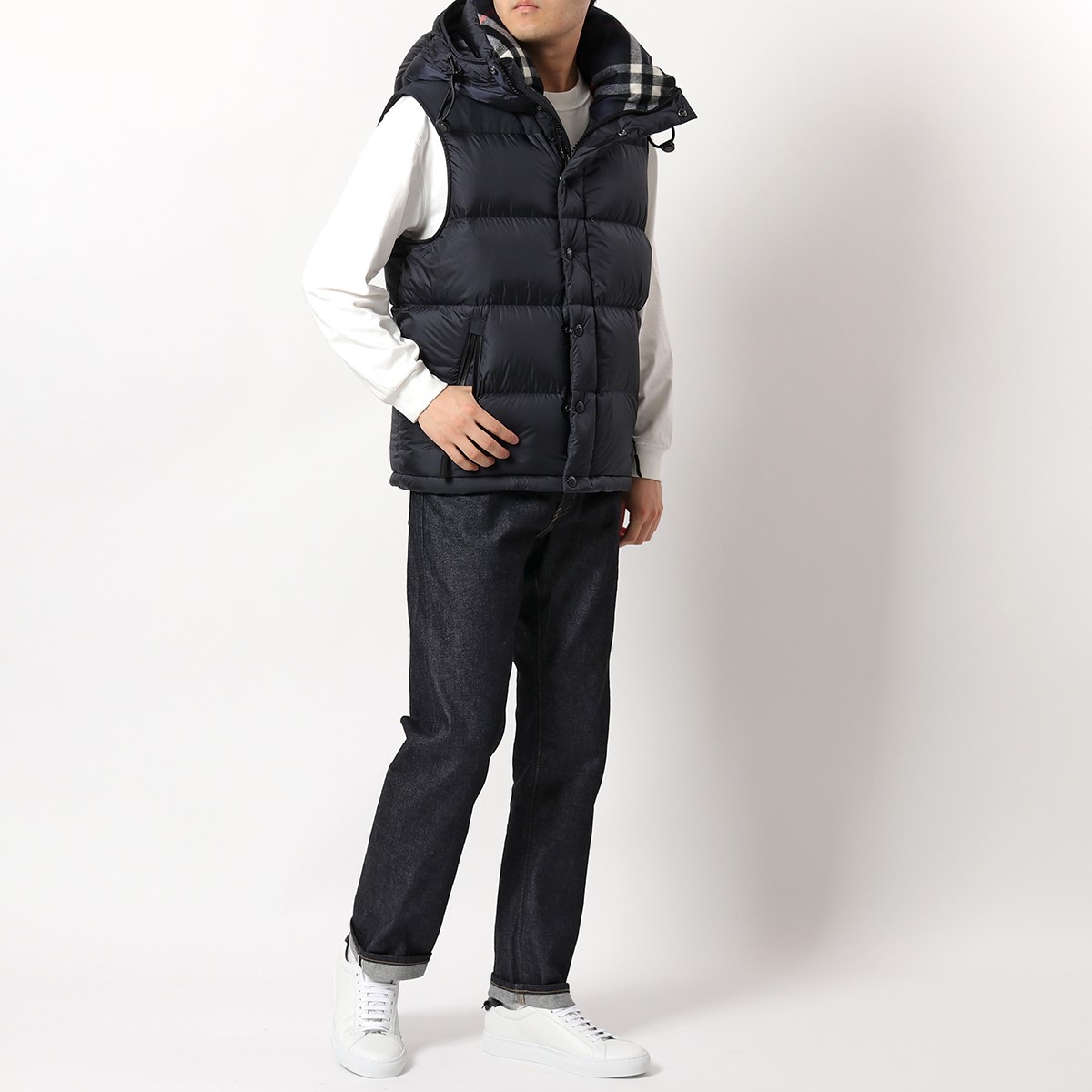 楽天市場 Burberry バーバリー A1222 2way Lockwell ダウンコート ジャケット ベスト ジレ Navy メンズ P10 Outer インポートセレクト Musee