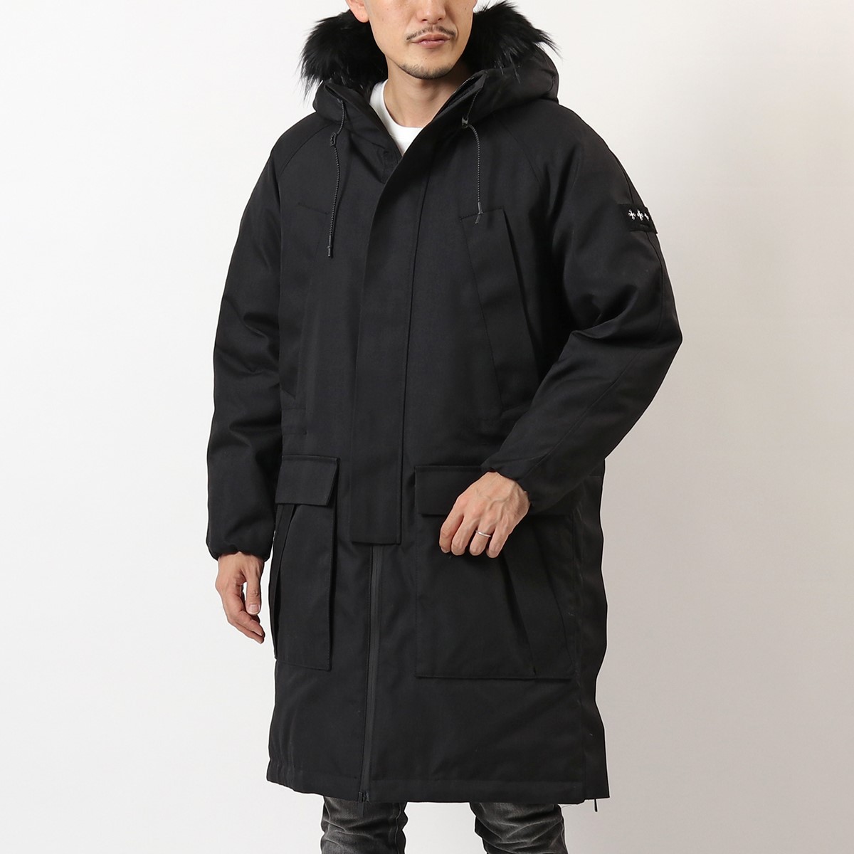 Tatras タトラス Mtlaa4117 D Grecale グレカーレ フード随行員 モッズオーバーコート 落ち込むコート ファー 01 Black メンズ Arcprimarycare Co Uk