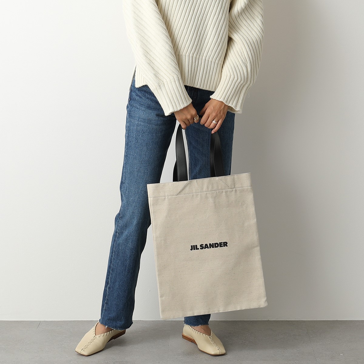 JIL SANDER ジル サンダーロゴ キャンバス トートバッグ | verdadcre.com