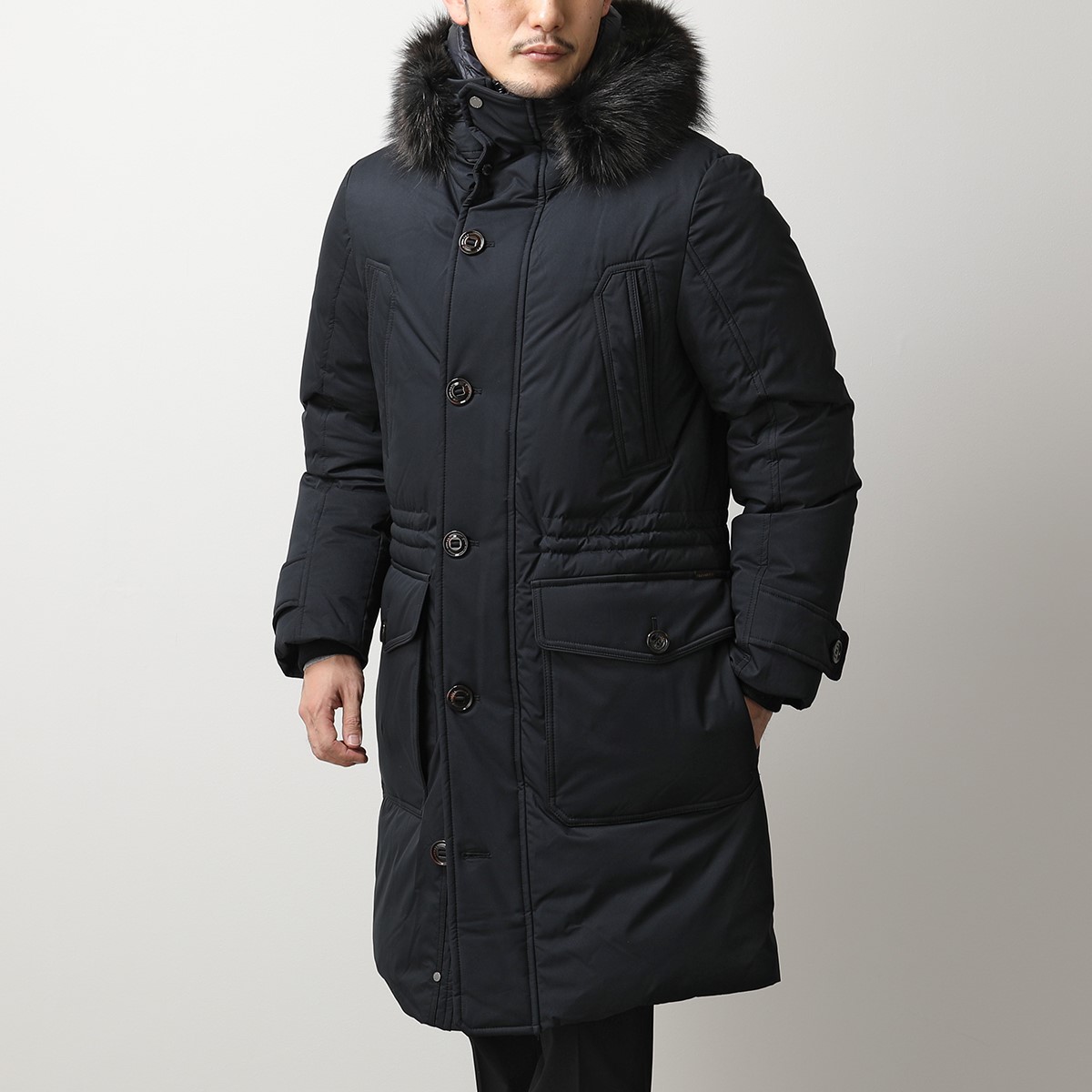 楽天市場 Moorer ムーレー Helsinky Ads ヘルシンキ ダウンコート フード付き ファー Dark Blu メンズ インポートセレクト Musee